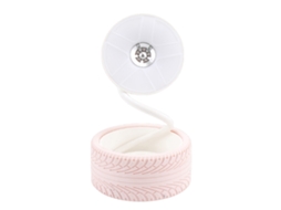 Lâmpada de Mesa USB Carregável Luz Quente Dobrável Estilo Roda Rosa para Quarto
