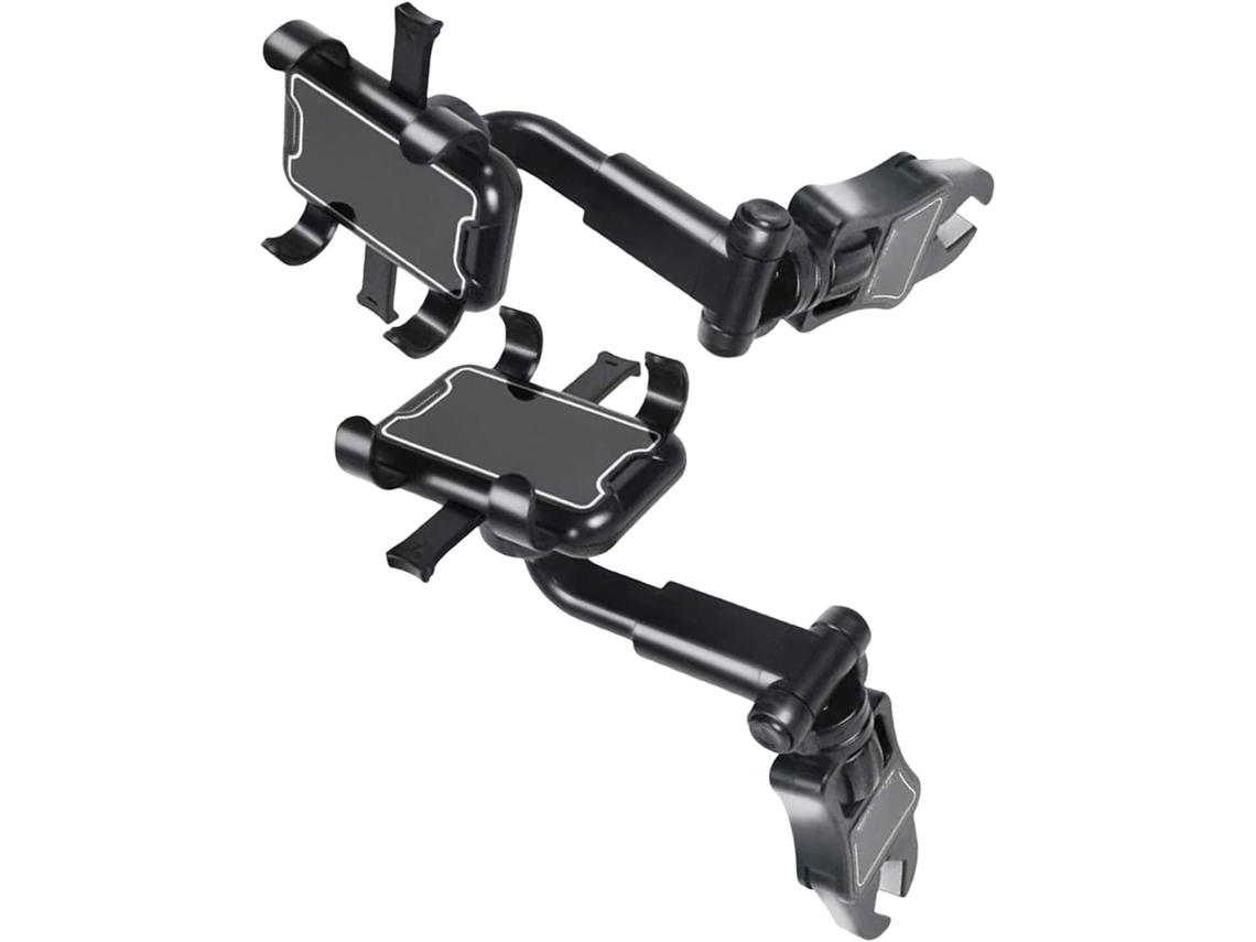 Suporte Para Celular Veicular Com Clipe Para Espelho Retrovisor, Pacote Com 2 Unidades, Giro De 360°, Ajustável, Compatível