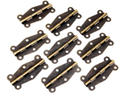 Conjunto De 9 Dobradiças Para Portas Armário Na Cor Bronze,