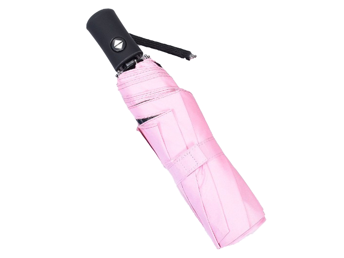 Guarda chuva Automático Dobrável UV Proof Protetor Solar e Chuva Rosa Portátil