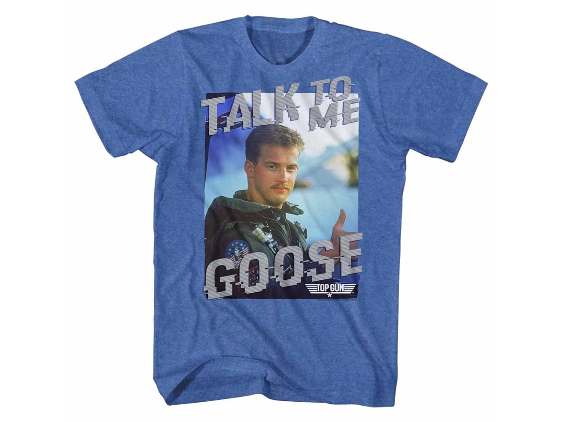 Rockinstone Top Gun Movie Talk To Me Heather Royal Adult T-shirt Size:s