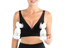Sutiã de Bomba de Leite Sem Mãos 2 em 1 93% Algodão e 7% Spandex, Confortável e Suportivo