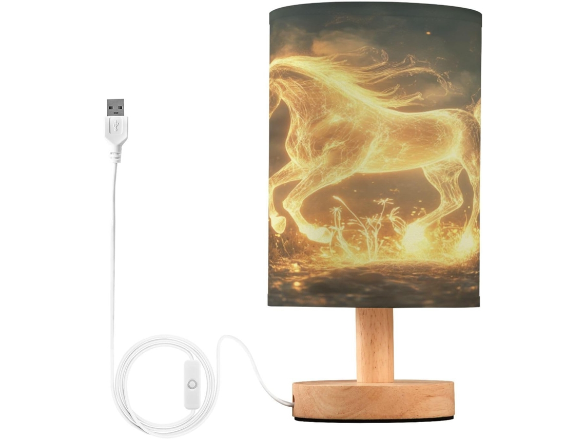 Abajur De Mesa Dourado Com Porta Usb Para Leitura No Banheiro
