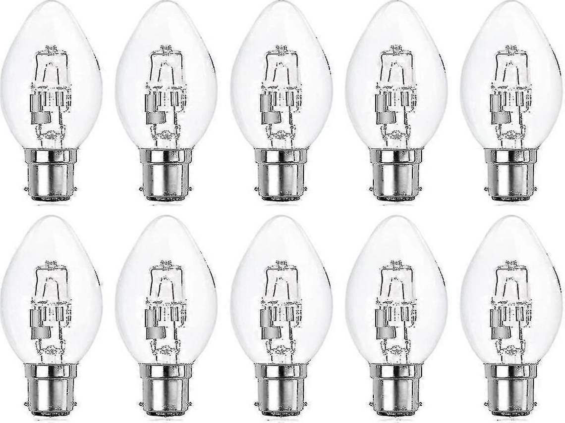 Lurelia Pack De 10 Lâmpadas Halógenas B15d 42w C35, Regulável, Cápsula Transparente