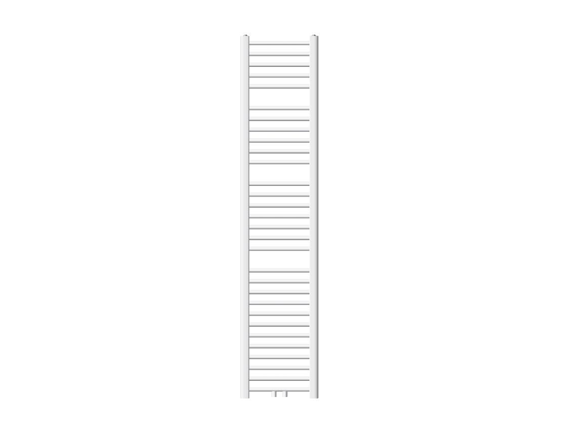 Radiador de Casa de Banho Sahara 300X1800 Mm Branco Direito com Ligação Central LUXEBATH