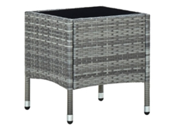 Vidaxl Mesa De Jardim 40x40x45 Vime Pe Cinzento