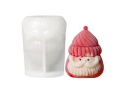 Conjunto De 3 Formas De Silicone Com Papai Noel Para Decoração De Bolos, Mousses E Pastéis Com Tema Natalino. Antiaderentes.