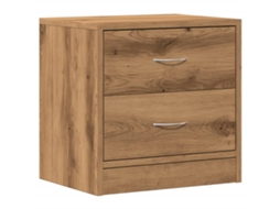 Bedside Cabinet, Bedside Cabinets Vidaxl Marrom Madeira Processada (n/a)
