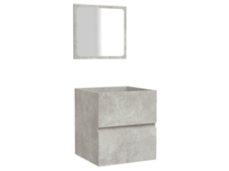 Bathroom Cabinet With Mirror, Bathroom Cabinets With Mirrors Vidaxl Cinzeto Madeira Processada (n/a)