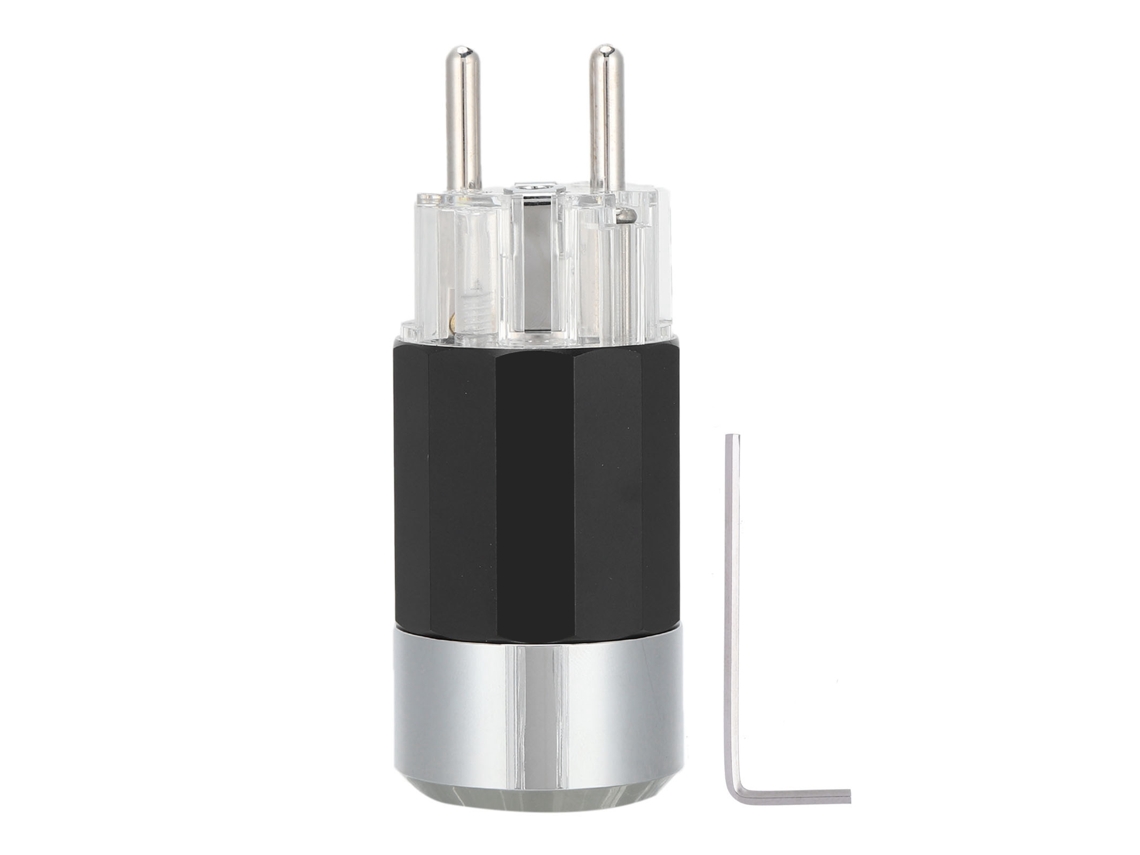 Conector de Alimentación de Audio Mono Hifi, Cobre Electrochapado Puro con Baño de Rodio, Macho E109r