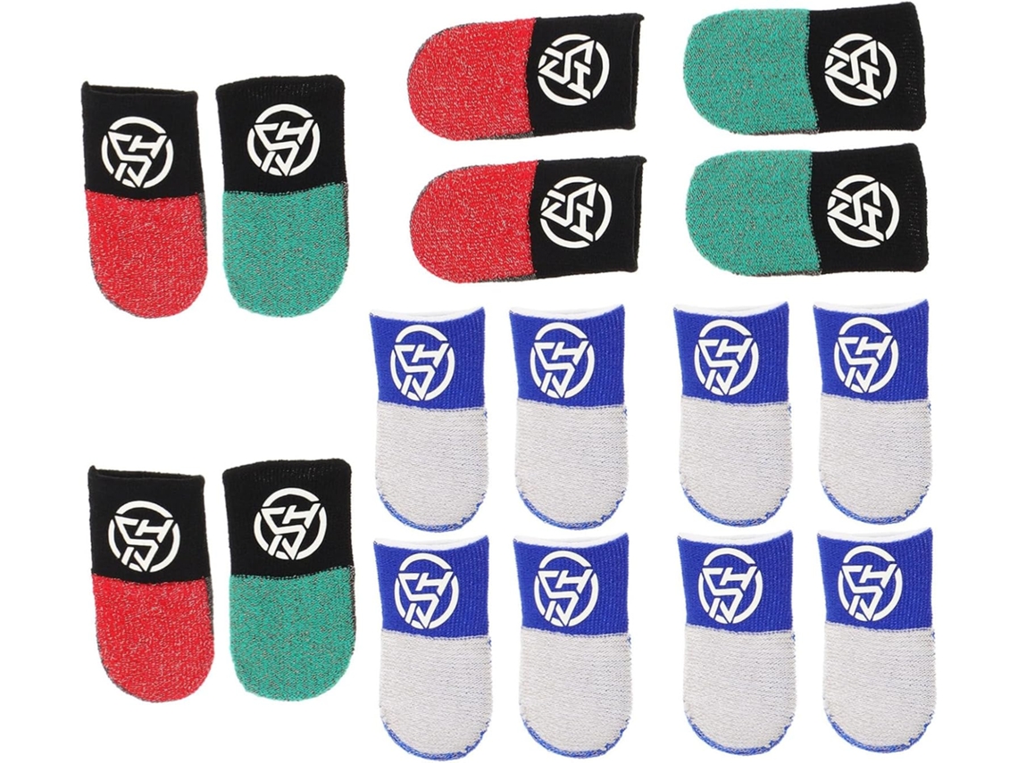 Lurrose Conjunto De 10 Pares Protetores Dedo Com Luz Led Para Jogos Em Telas Sensíveis Ao Toque Tecido Condutor