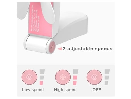 Ventoinha Portátil Turmin Fans454 Rosa Mdug