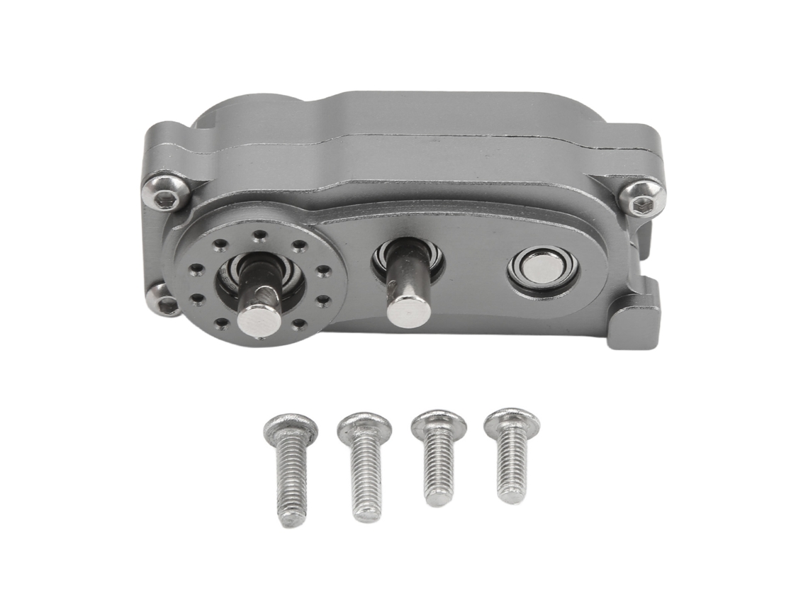 Caixa De Transferência De Caixa De Engrenagens 2 Velocidades Cnc Para Carro Rc 1/10 Scx10 313mm Alumínio Anodizado Cor Titânio