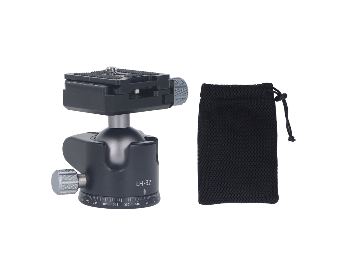Tripod Ball Head Camera Stabilizer Top 1/4in Bottom 3/8in Screw Aluminum Alloy 2 Knob Camera Tripod Stabilizer LAXISCREED
