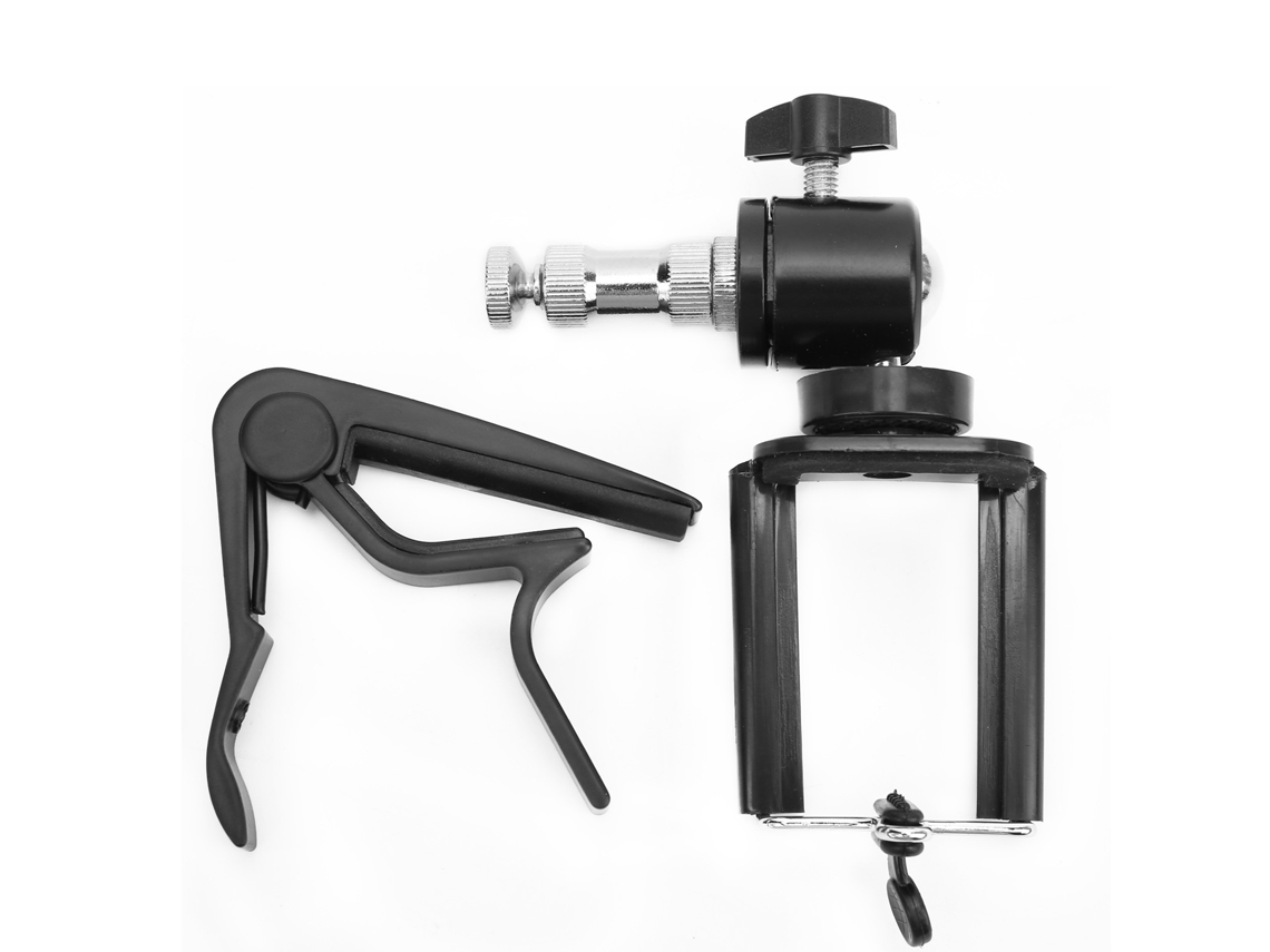 Suporte Para Celular, Capo Para Guitarra, Suporte De Braço Ajustável, Leve E Portátil Para Instrumentos Musicais.