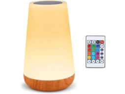 Luz Noturna Led 13 Cores com Controlo Remoto/toque, Bateria Lítio, Recarregável, Presente ZYBLSSBB