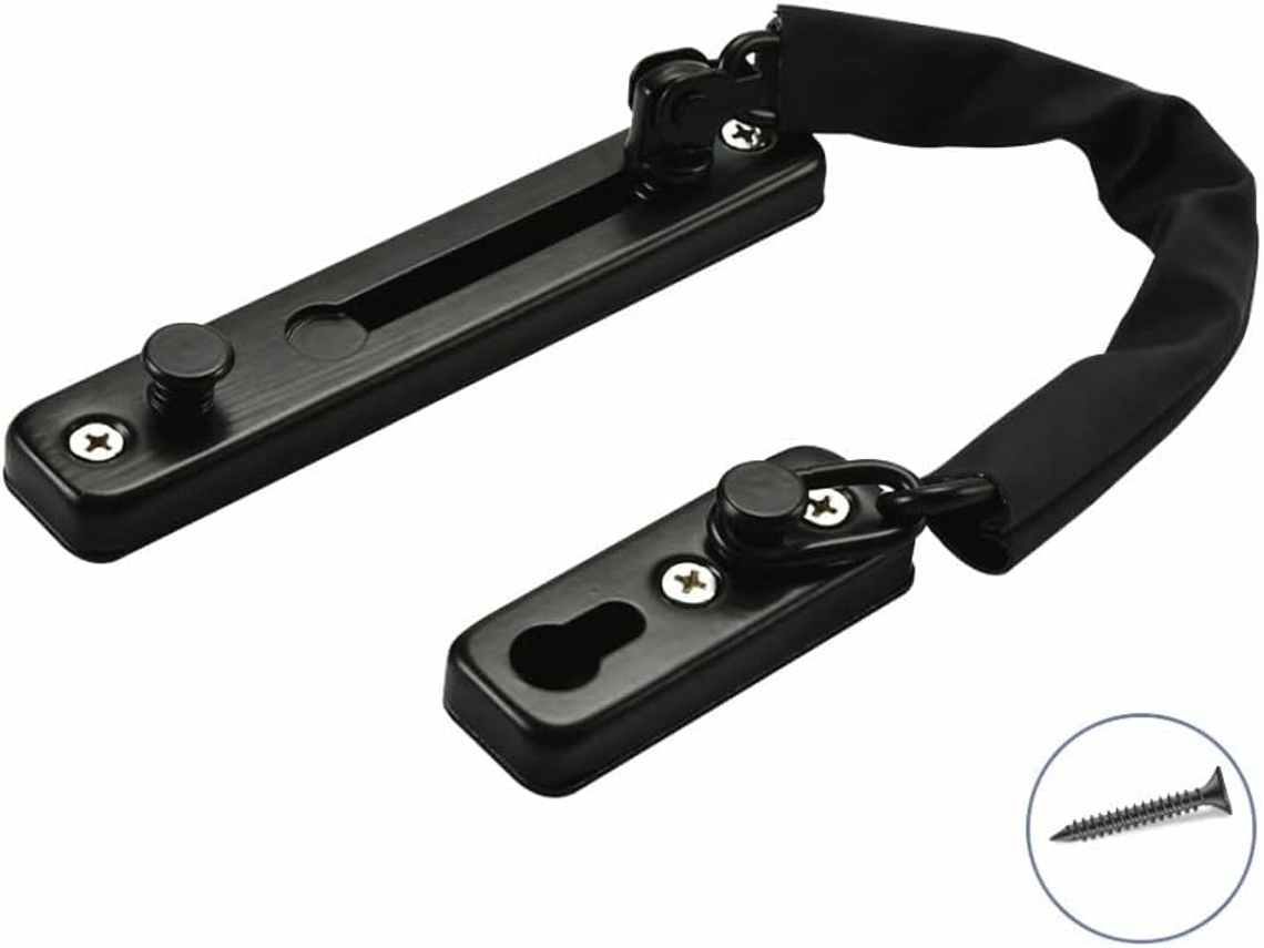 2-fechaduras De Porta Em Aço Inoxidável, Grossas, Com Corrente De Segurança Trava