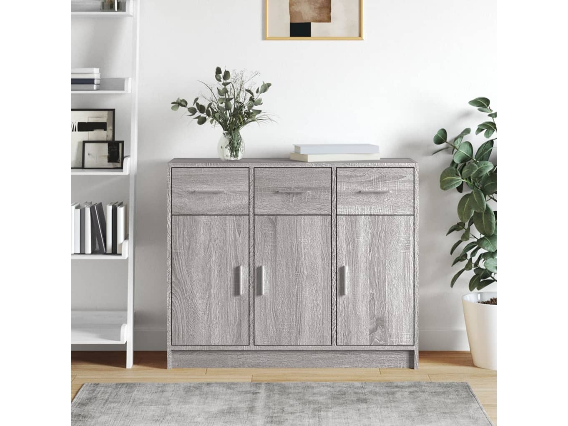Aparador 91x28x75 cm Derivados de Madera Sonoma Gris