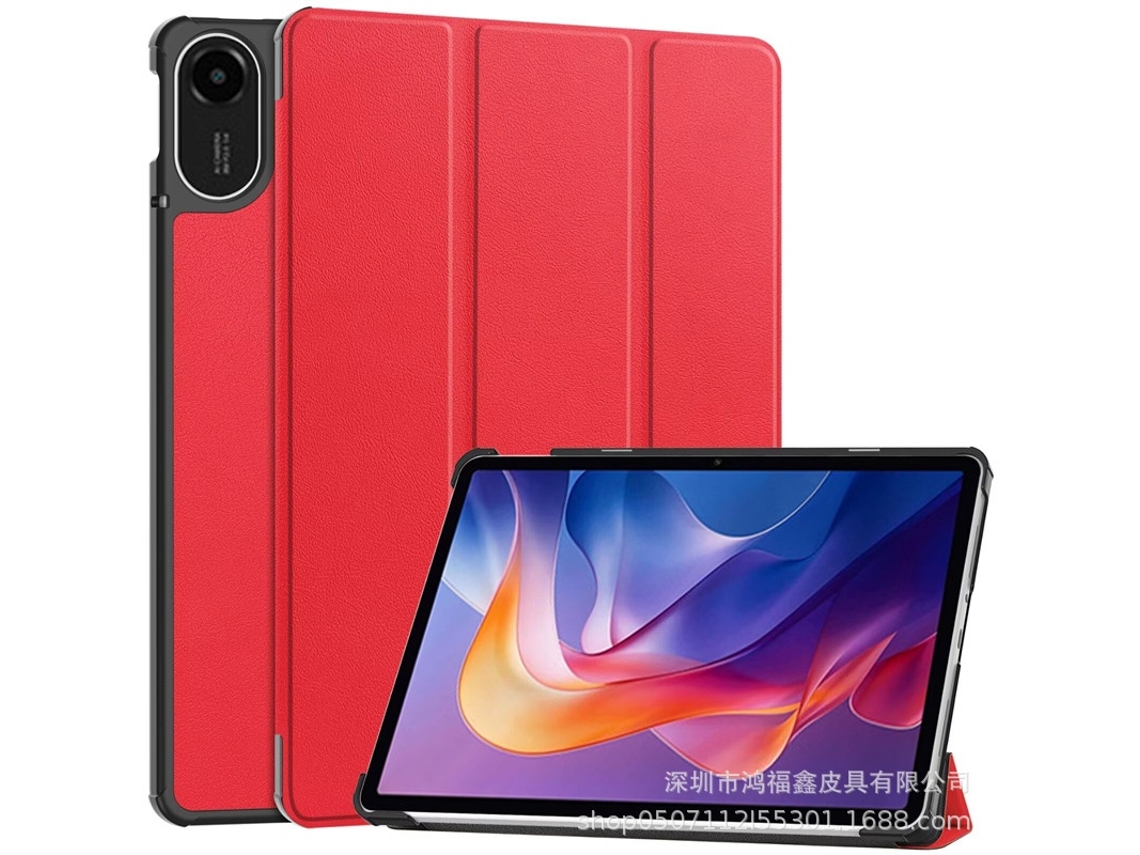 Capa Para Tablet Lurelia, Para Samsung Modelo Tab A9 Plus 2023, Vermelho Vivo, Dobrável Com Suporte