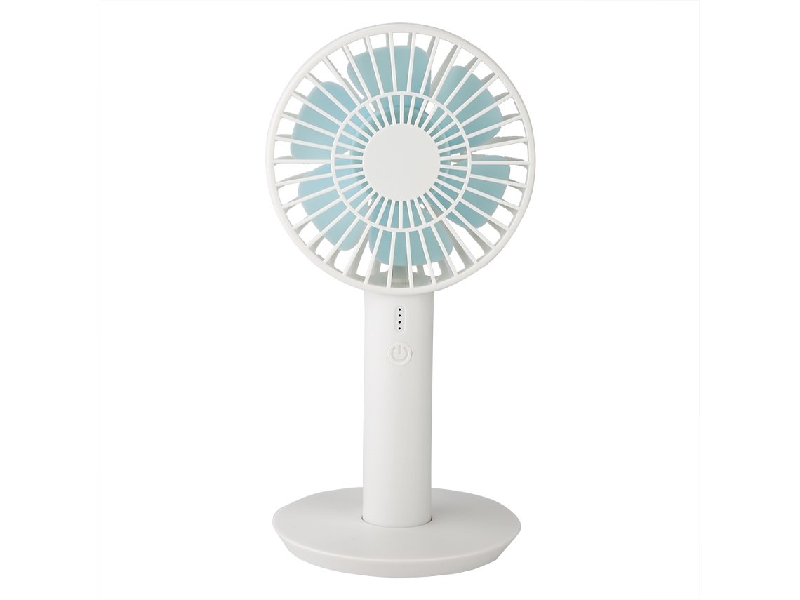 Laxiscreed Mini Ventilador Portátil De Mesa Com Ecrã, Silencioso E Leve, Cor Branca