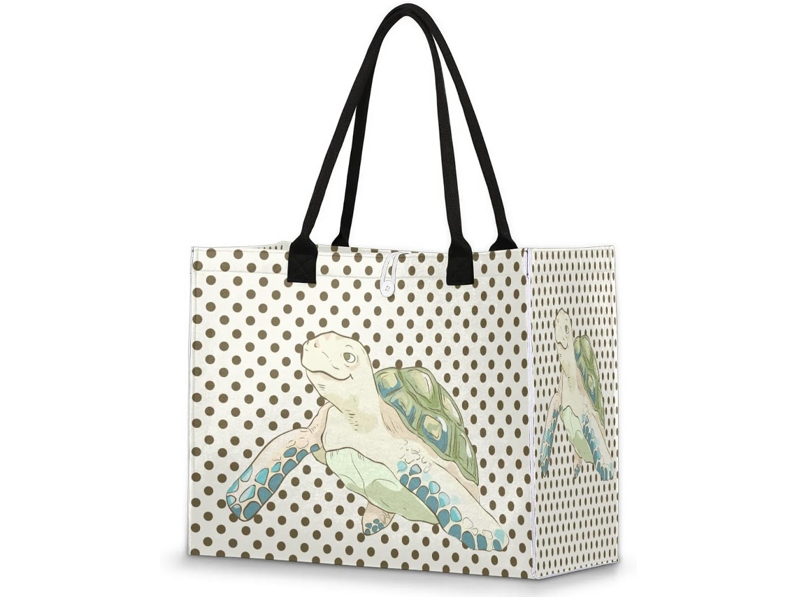Bolsa Tropicallife Grande e Divertida com Marinha Bolinhas Tartaruga Estampa 42 X 17 33 Cm Designs Ta