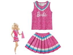 2026 traje de Baile para Meninas Barbie Disfraz de Porrista com Camiseta e Saia Plisada para Idades de 3 a 10 Anos