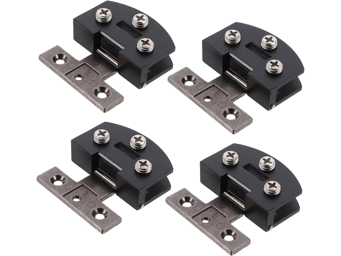 Conjunto De 4 Dobradiças Fixação Para Portas Box Vidro, Sem