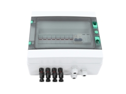 Caixa Combinadora Solar 4 Cadeias Com Proteção Contra Surto, Fusível 15a, Disjuntor 63a, Ip67, Dc1000v