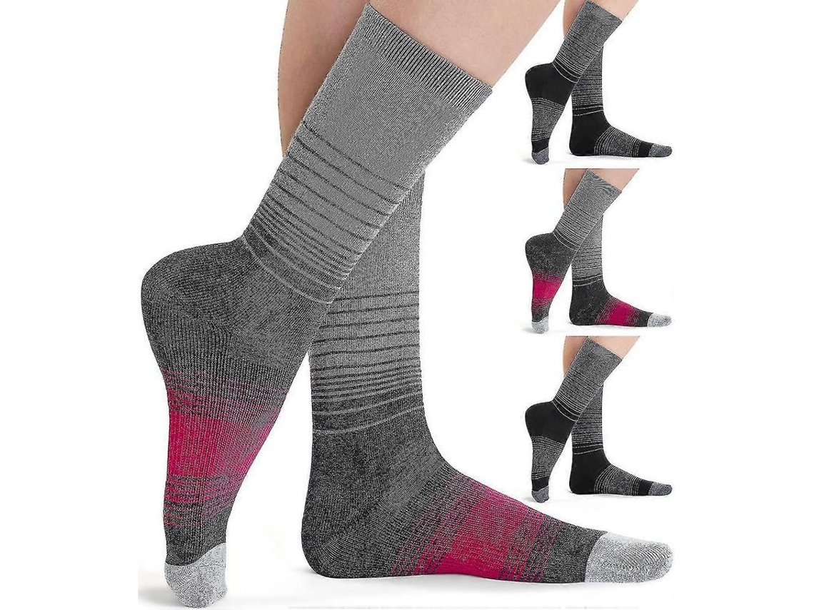 4 Pares De Meias De Lã Merino Para Mulheres Para Trekking Absorventes Acolhedoras Quentes Confortáveis Termais