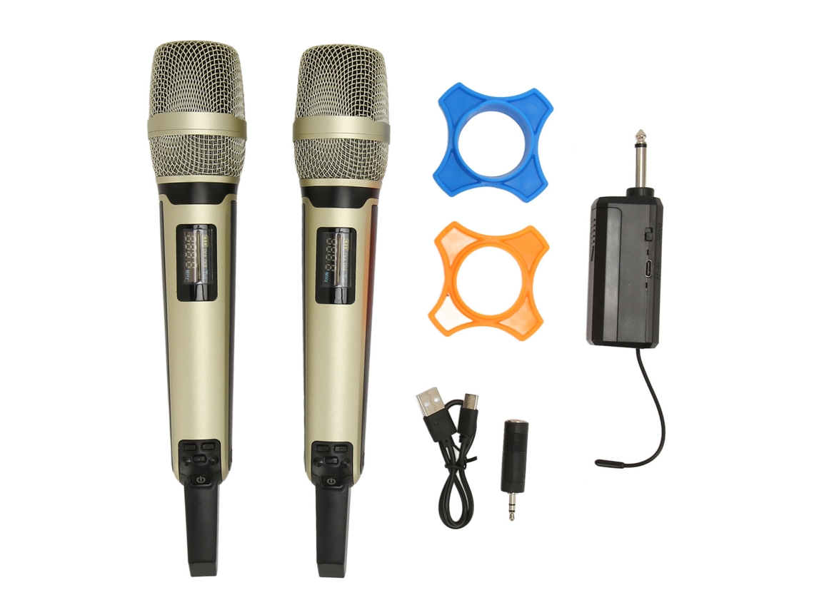 Microfone Sem Fio LAXISCREED 1 Transmissor 2 Receptores Uhf