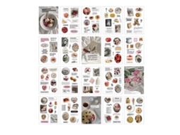 20 Folhas Adesivos Decorativos Temáticos para Cadernos Scrapbooking Estilo Fashion