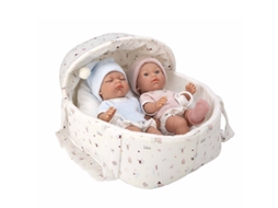 Boneca Elegance 26 cm Pillines com Cesto e Bolsa Muñecas Arias (corpo em vinil)