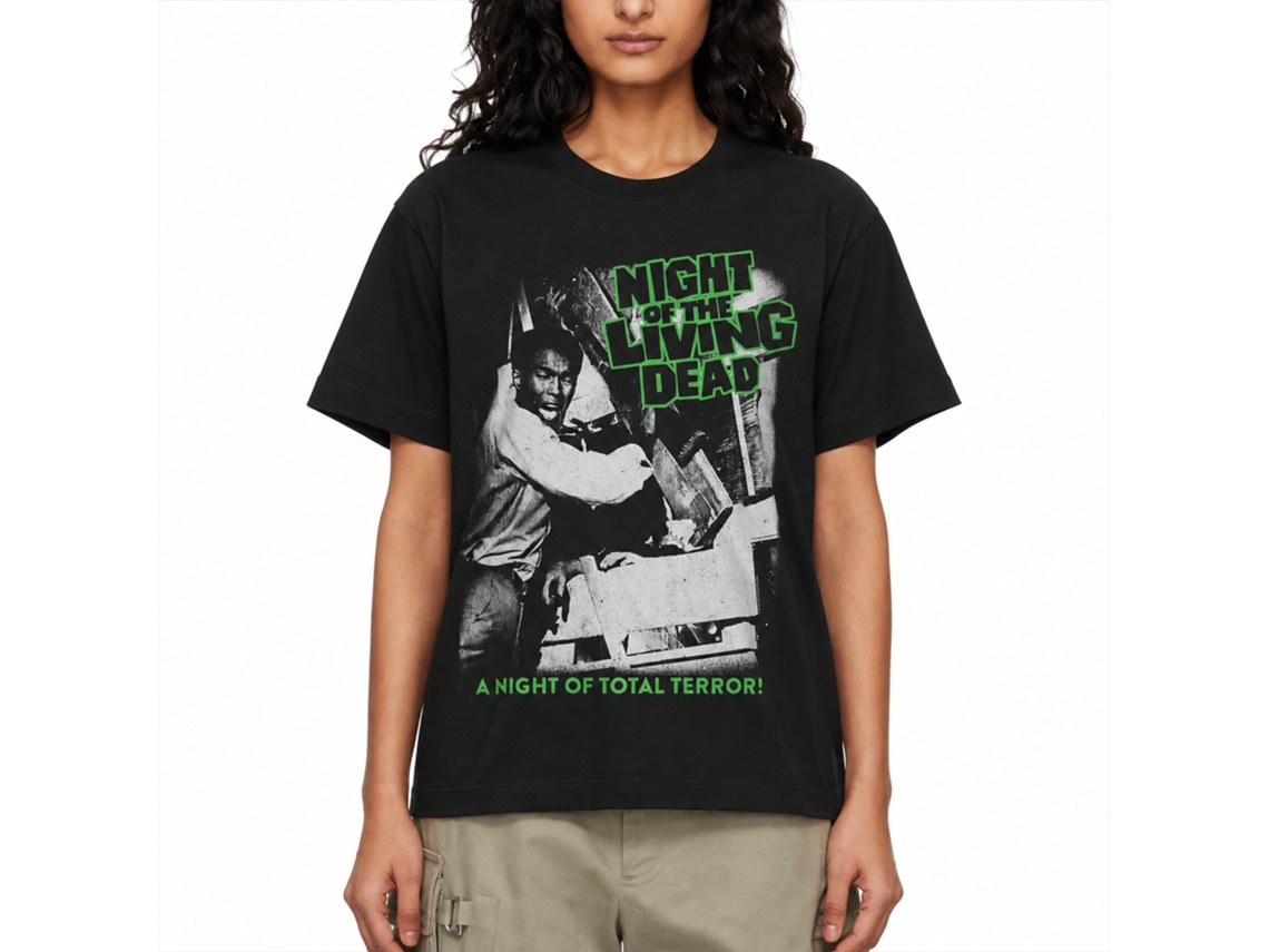 Rockinstone Night Of The Living Dead Notld Total Terror Black T-shirt Size:l