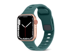 Bracelete para Smartwatch esportiva de silicone para Apple Watch Series 9, 8 e 7 41 mm/SE 3 e SE 2 e 6 e SE e 5 e 4 40 mm/3 e 2 e 1 38 mm (azul claro)
