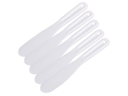 5 Colheres de Silicone para Misturar Máscaras e Aplicar Creme de Pele, Branco