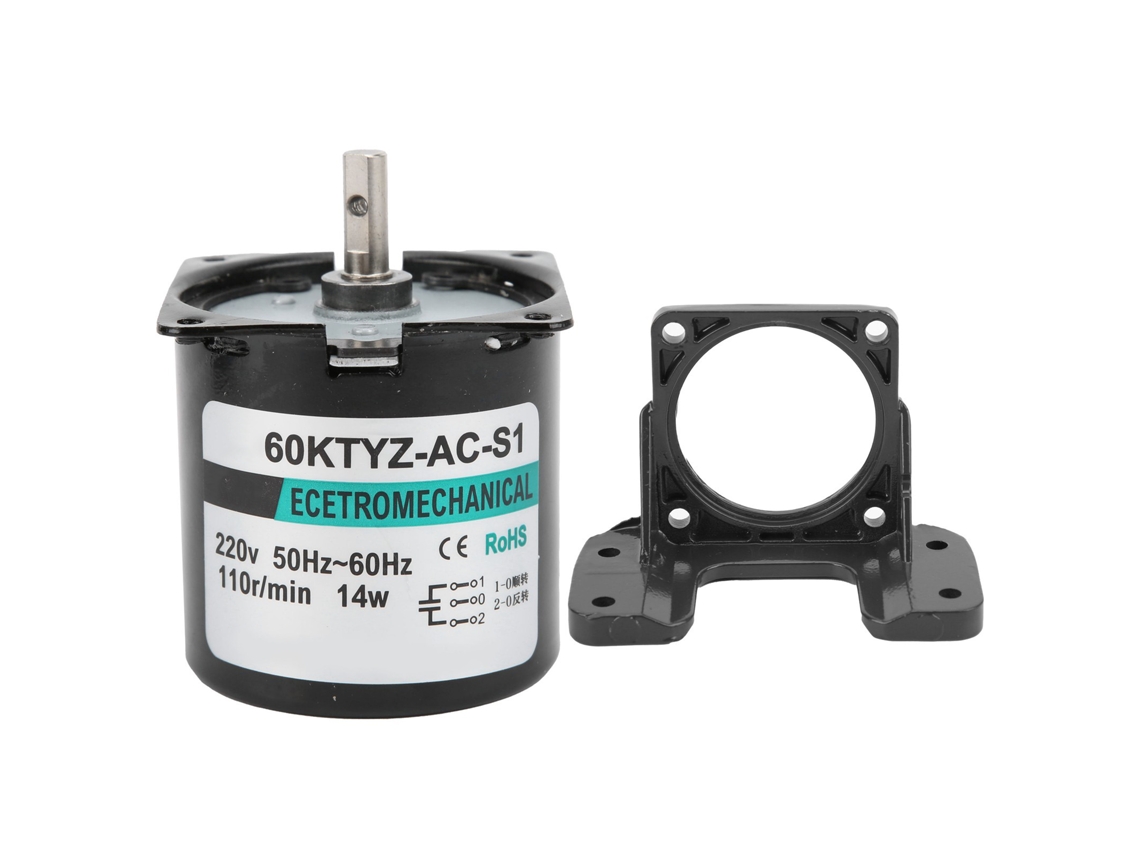 Motor Síncrono Ca 14w 220v 110rpm Xd60ktyz de Ímã Permanente Alto Torque Eixo Central Controle 2 Vias YURU