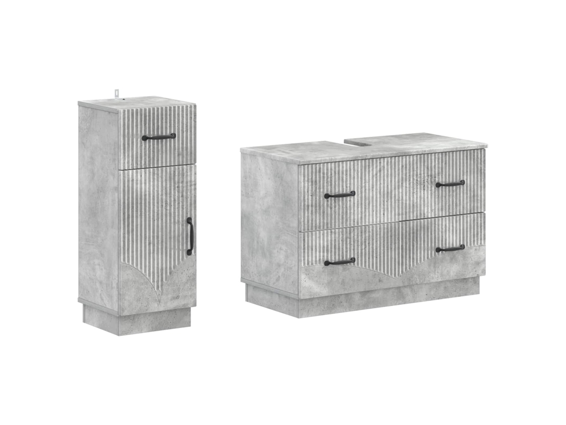 Vidaxl Conjunto De Armário De Banheiro Com 2 Peças Hoorn