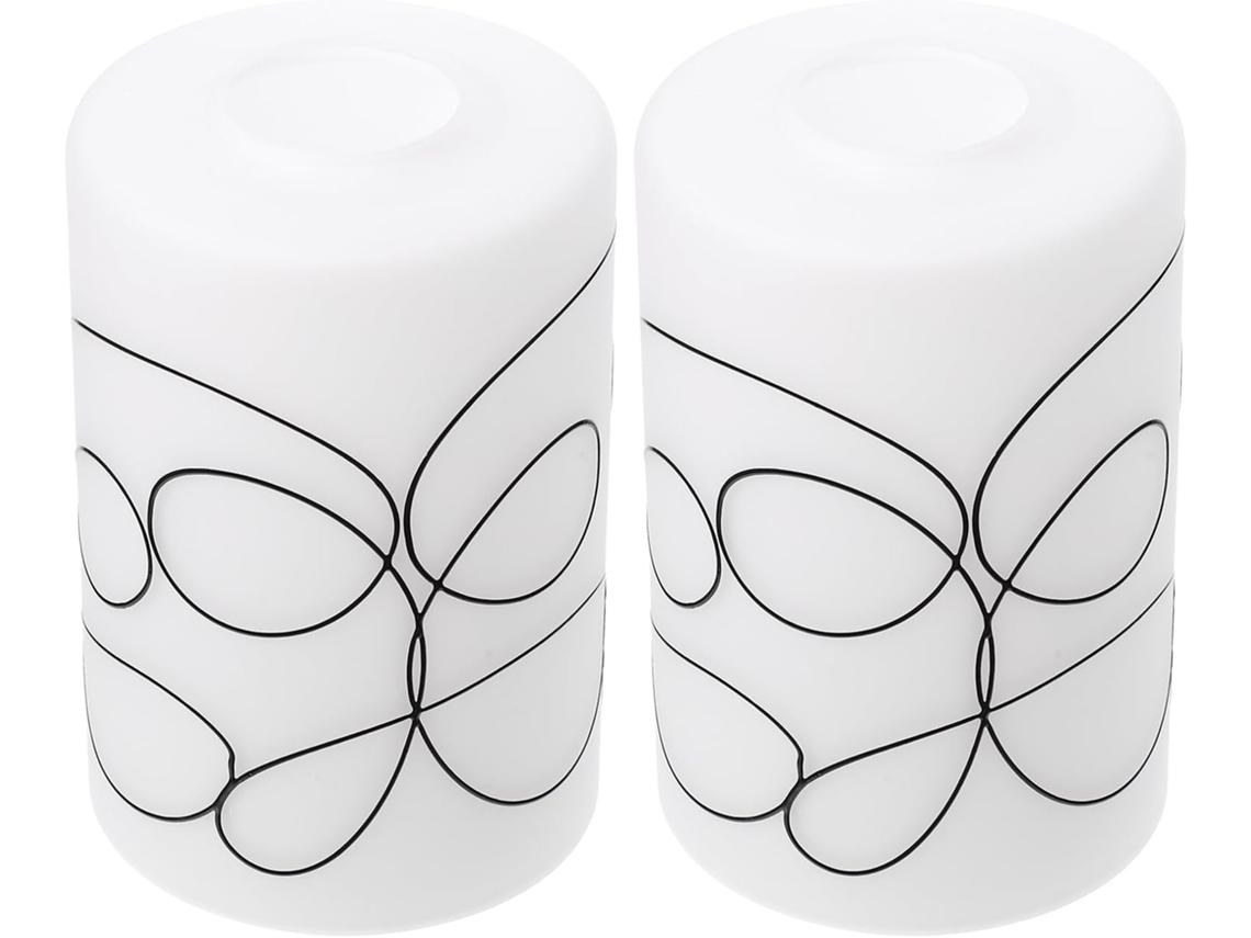 Tampa de Vidro Cilíndrica de 2 Peças para Luminária Pendente Decorativa de Substituição. SFUSHOS