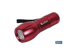 Linterna 9 led aluminio colores ø 2,7 x10cm