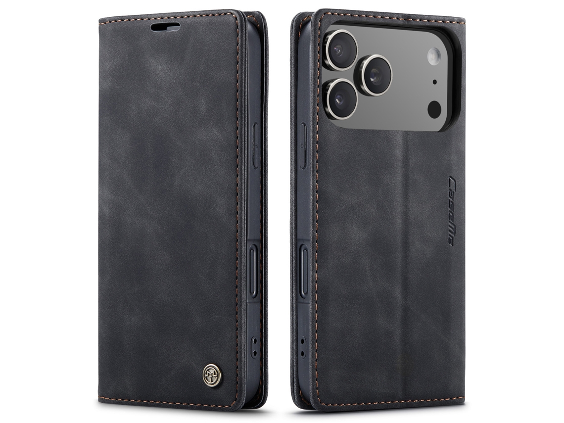 Capa De Couro Estilo Flip Para Celular, Novo Design.preto - Iphone 15 Plus