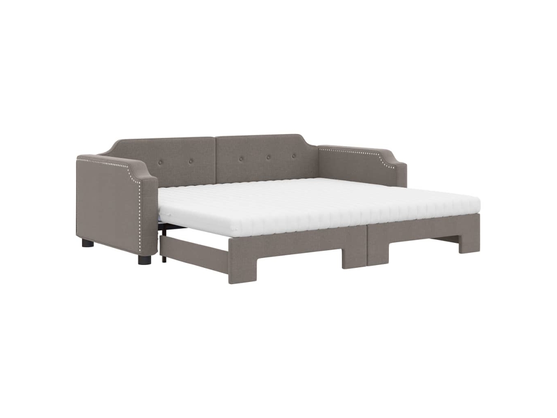 Daybed With Trundle, Daybeds With Trundles Vidaxl Cinzento-acastanhado Tecido (80 X 200 Cm)