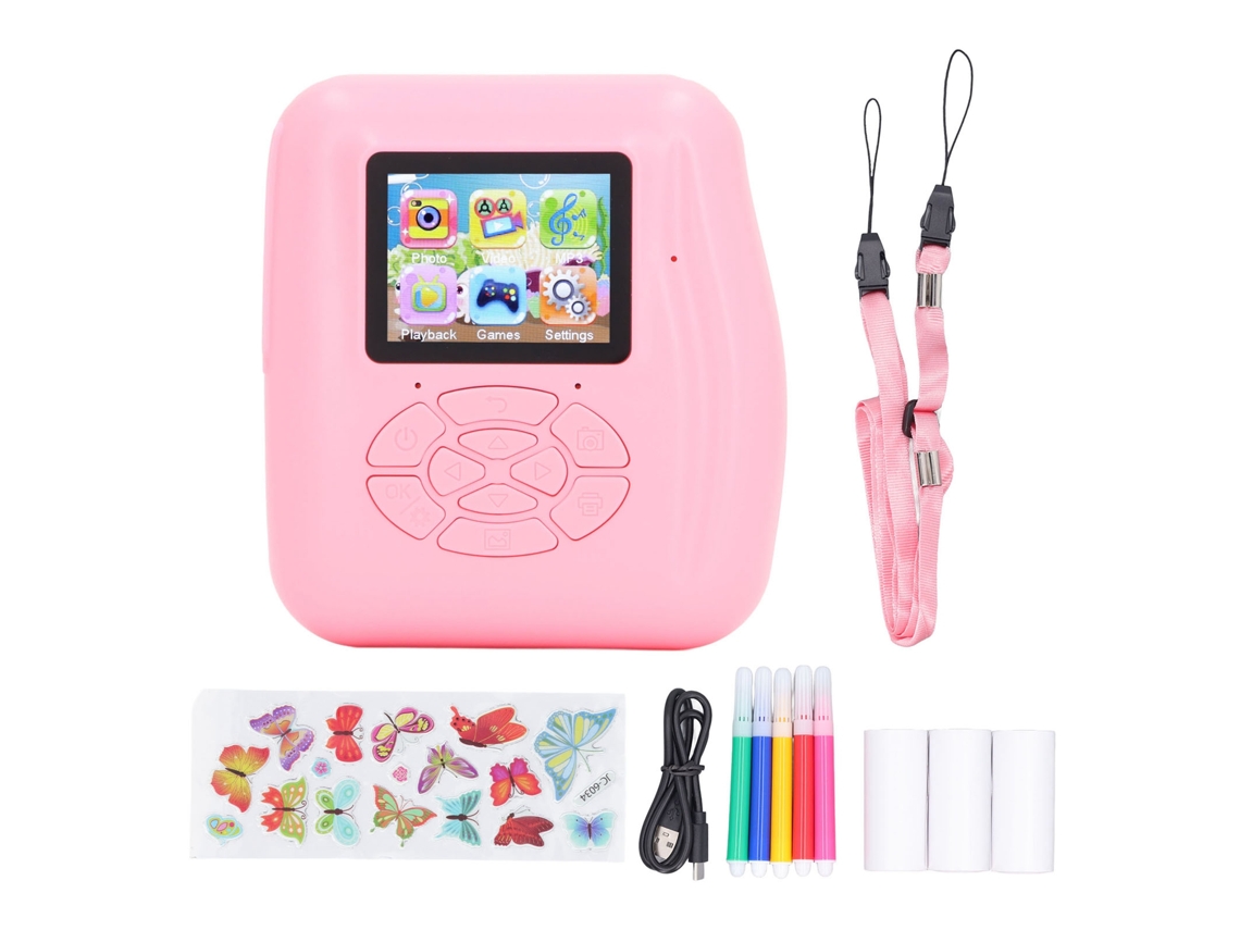 Câmera Infantil 1080p Hd 12mp Cute Rosa para 3 12 Anos