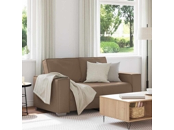 Vidaxl Sofá De Dois Lugares Cappuccino 160 Cm Couro Sintético