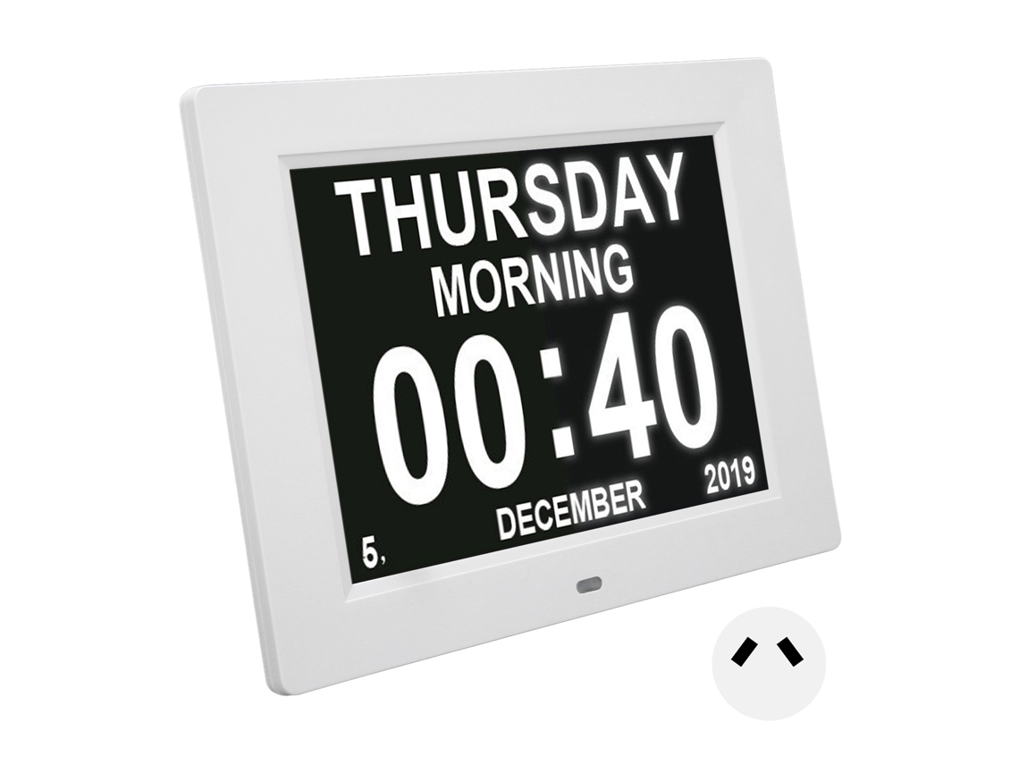 Relógio Calendário Digital LAXISCREED 8 Polegadas 3 Lembretes