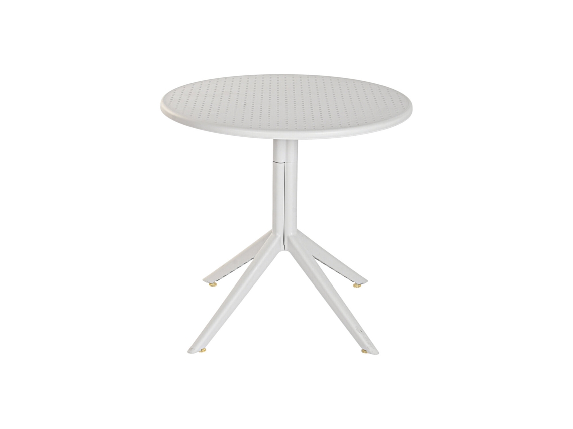 Mesa de Metal Feita de Pp Reciclado, Cinza, 80x80x75cm ALEXANDRA HOUSE LIVING