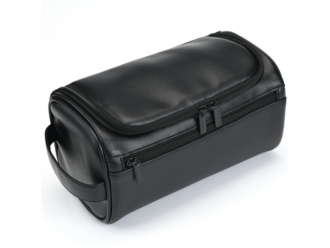 Necessaire Para Homem - Bolsa De Higiene - Organizador De Viagem - Bolsa De Barbear Impermeável - 25 X 13 X 13 Cm - Preto - Poliéster