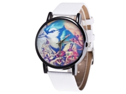Reloj De Cuarzo Para Pareja Zhoulianfa Con Correa De Pu Y Dial Redondo (blanco)