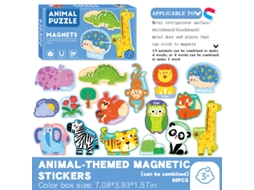 Quebra Cabeça Magnético Infantil De 3 A 6 Anos, Quebra Cabeça Educacional Infantil Com Letras E Números De Animais, Cognição E Iluminação Slowmoose