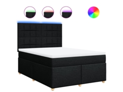 Box Spring Bed, Box Spring Beds Vidaxl Preto Tecido (140 X 200 Cm)