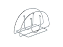 Porta Guardanapos de Mesa. Formato Semicircular Vertical de Aço Cromado ORYX